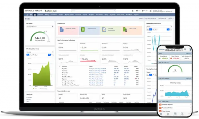 model mobile dan desktop oracle netsuite