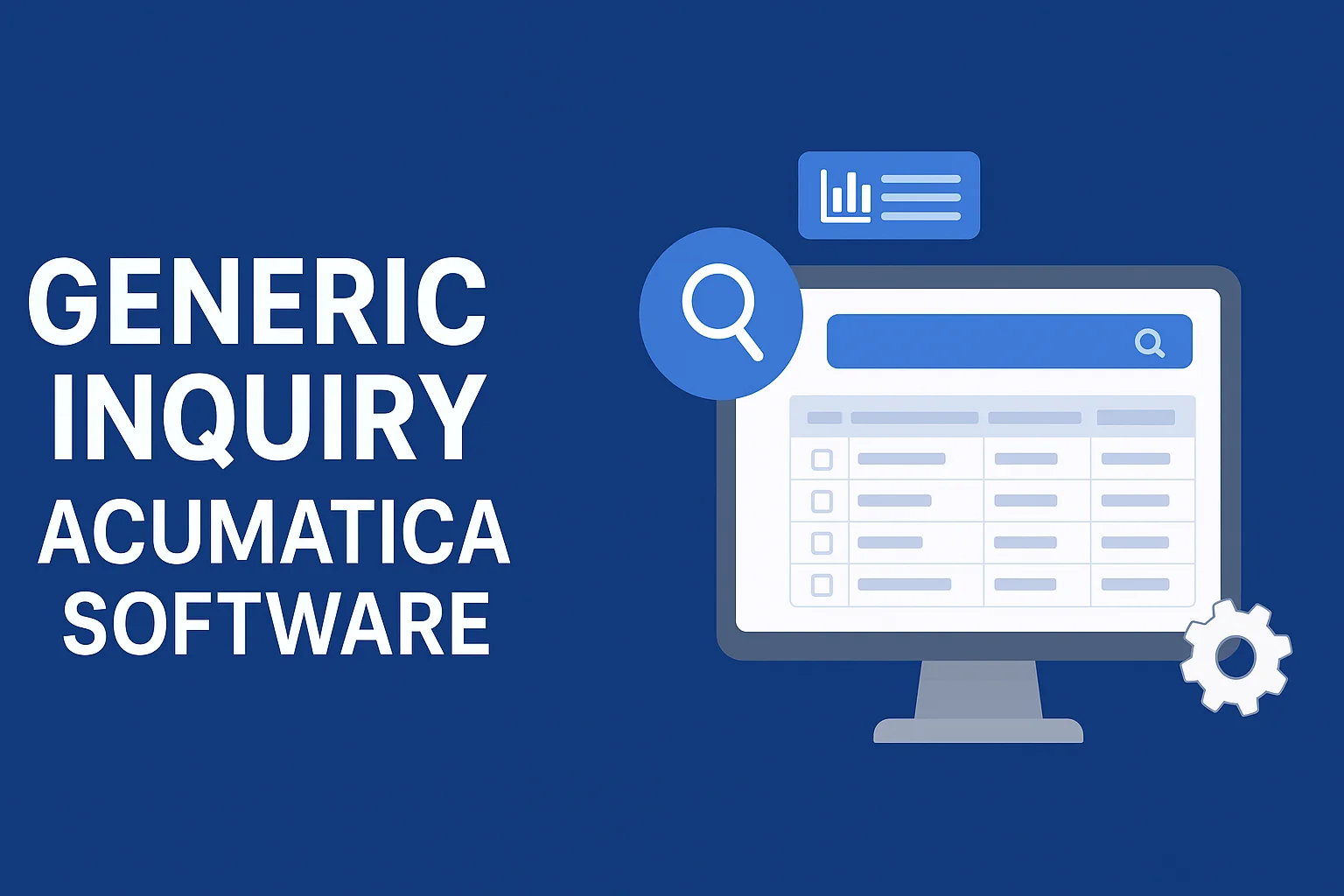 generic inquiry acumatica