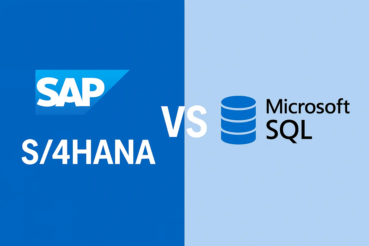 perbedaan sap s/4 hana dan microsoft sql