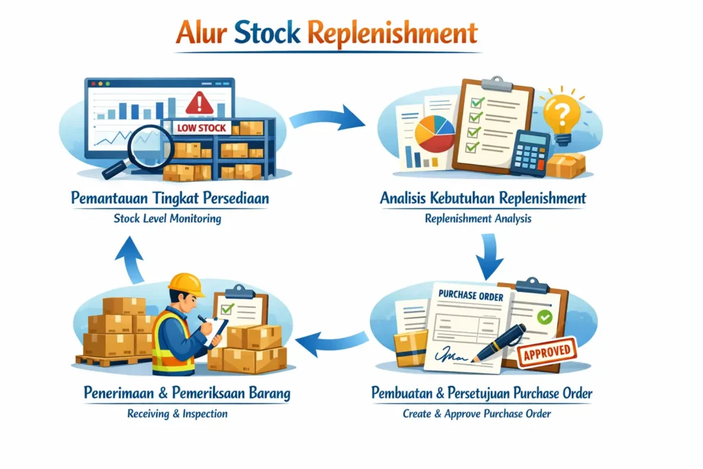 alur stock replenishment