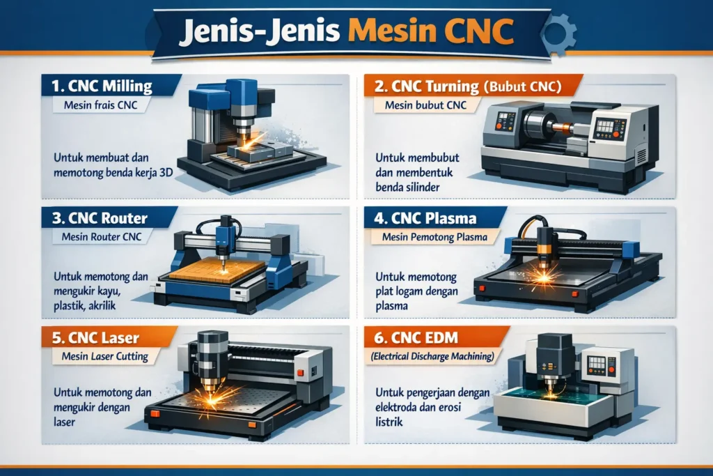 jenis mesin cnc