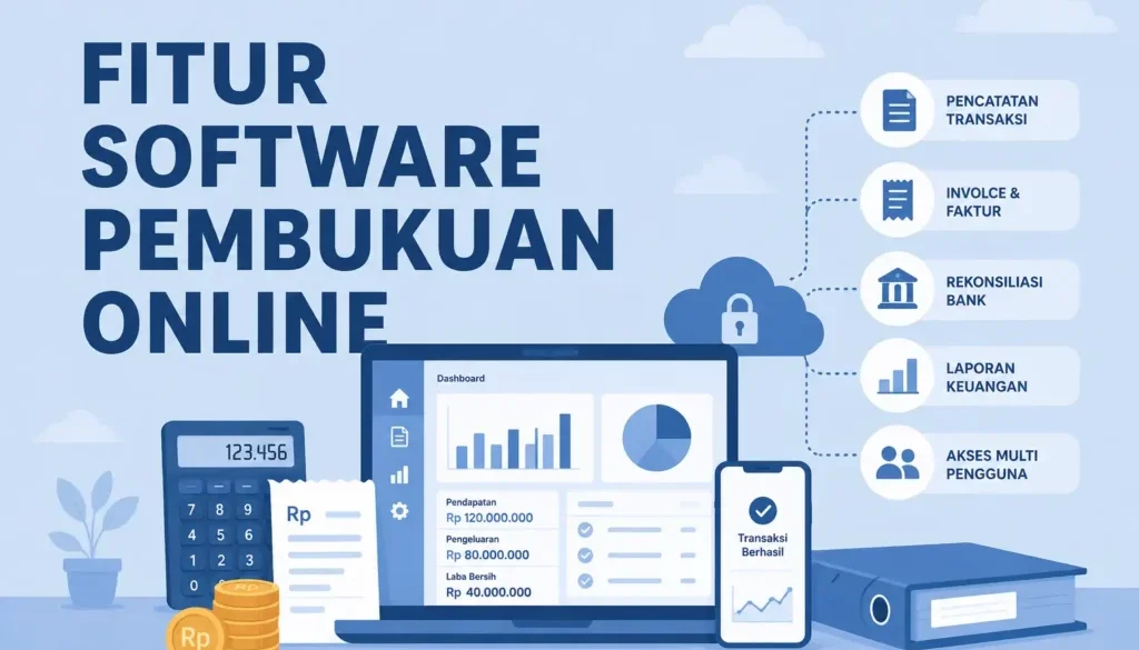 fitur software pembukuan online