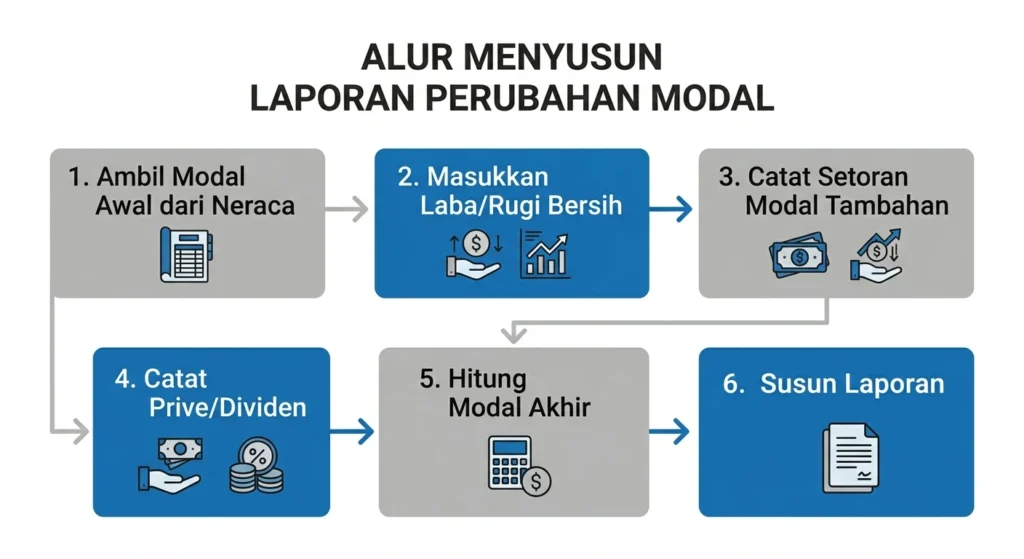 Alur Menyusun Laporan Perubahan Modal